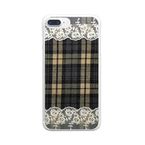 チェック＆レース Clear Smartphone Case