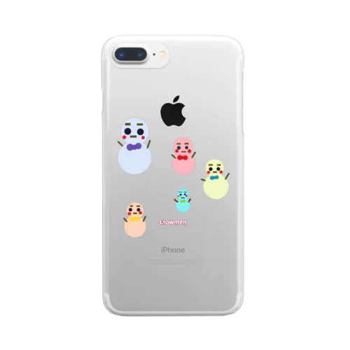 snowmen Clear Smartphone Case