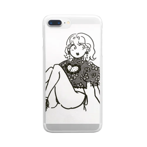 セクシーちゃん Clear Smartphone Case