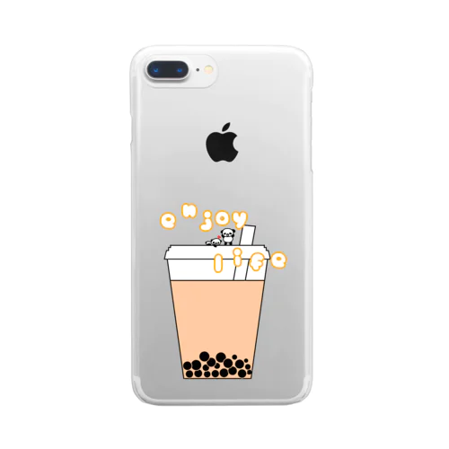 enjoy life タピオカパンダ Clear Smartphone Case