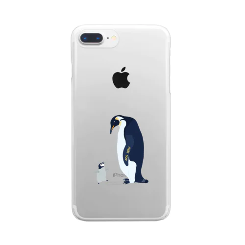 皇帝ペンギン親子 Clear Smartphone Case