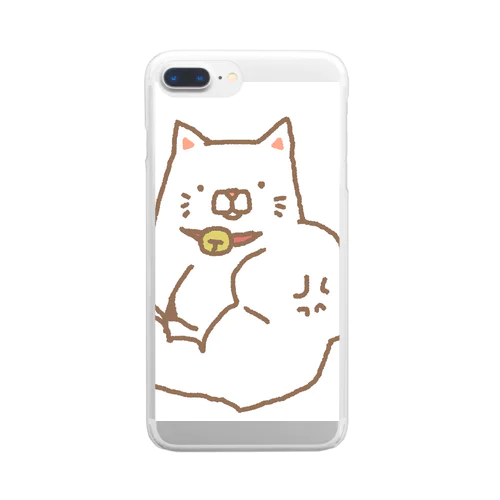 ムキムキネコさん Clear Smartphone Case