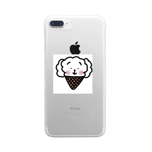 ソフトクリーム犬 Clear Smartphone Case