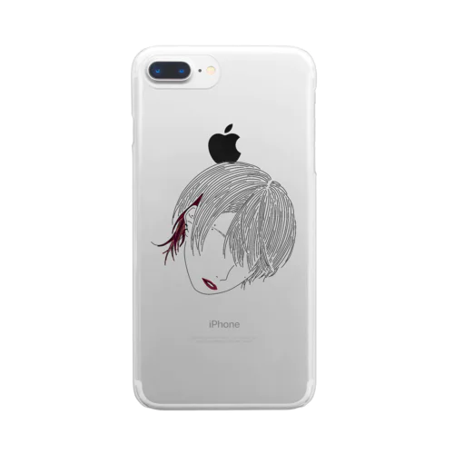 ショートカット女子 Clear Smartphone Case