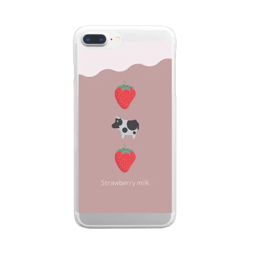 Strawberry milk_4 Clear Smartphone Case