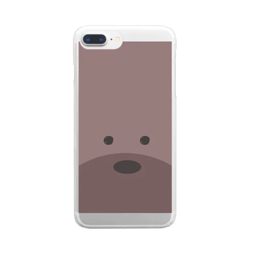 bear_あっぷ Clear Smartphone Case