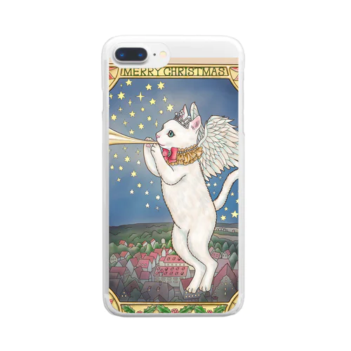 　ねこ天使 in Xmas Clear Smartphone Case