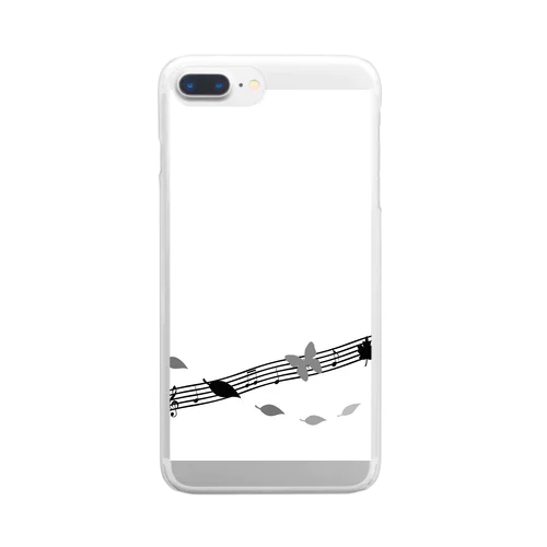 楽譜柄 Clear Smartphone Case