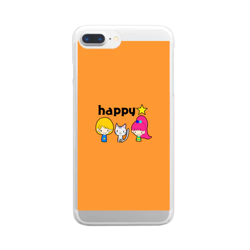 happyな3人組 Clear Smartphone Case