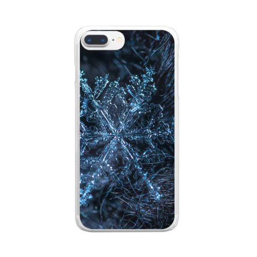 雪の結晶5 Clear Smartphone Case