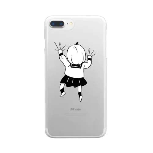 しがみつく女の子 Clear Smartphone Case