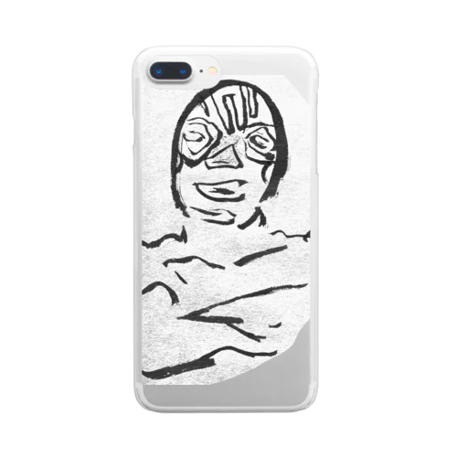 ムキムキマスクマン Clear Smartphone Case