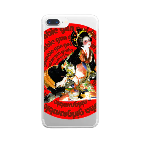 grumble gun geisha girl Clear Smartphone Case