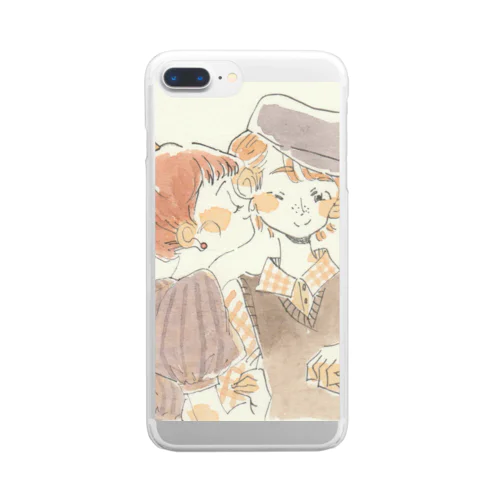 ポニーテールとそばかす Clear Smartphone Case