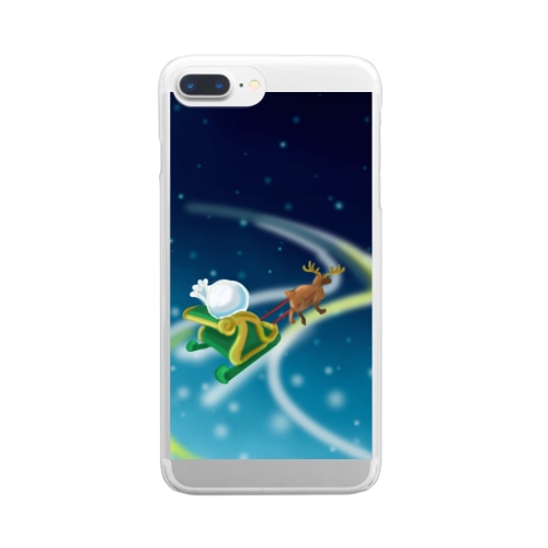 ソリとトナカイ Clear Smartphone Case