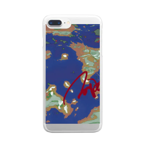 blue earth Clear Smartphone Case