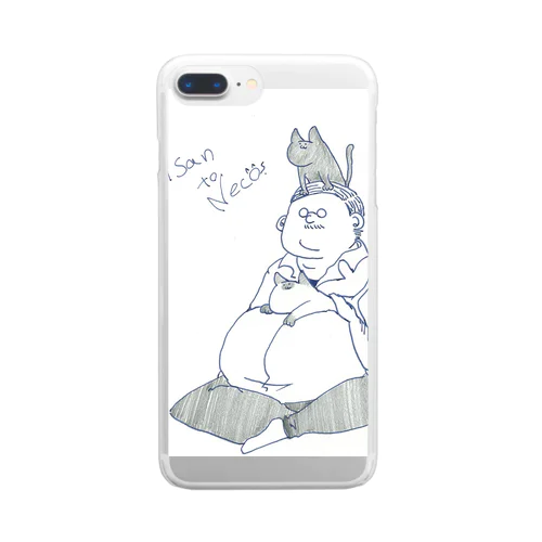 おじねこグッズ Clear Smartphone Case