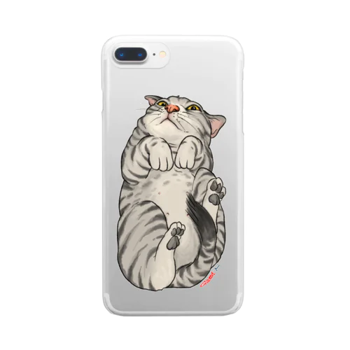 ゴマちゃん(猫)グッズ Clear Smartphone Case