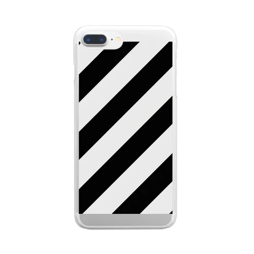 Monochrome painting Mobile Case クリアスマホケース