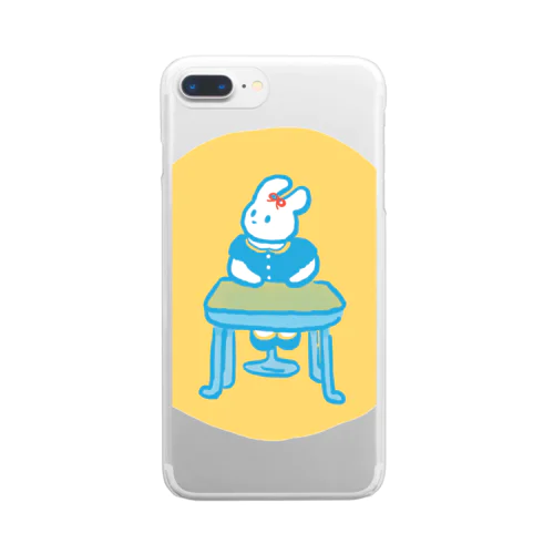 まっしろうさちゃん Clear Smartphone Case