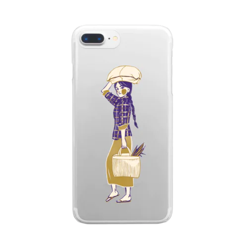 【ミャンマーの人々】マーケットの女性 Clear Smartphone Case