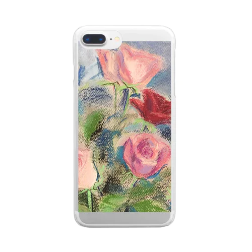 薔薇　パステル Clear Smartphone Case