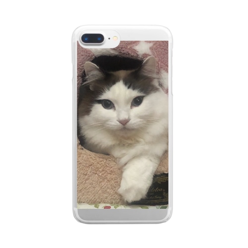 ぬくぬくニャンコ Clear Smartphone Case