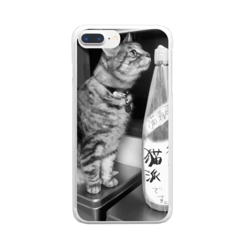 猫派酒と猫派猫 Clear Smartphone Case