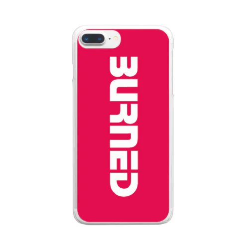 BURNEDテキスト Clear Smartphone Case