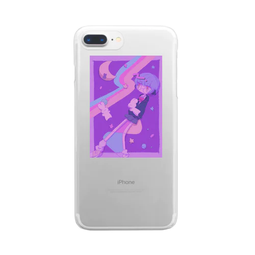 ねむれない夜のスマホケース Clear Smartphone Case