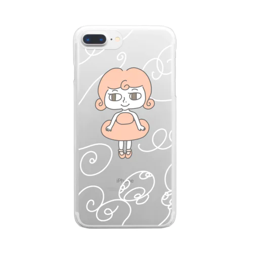 くるくるちのこちゃん クリア Clear Smartphone Case