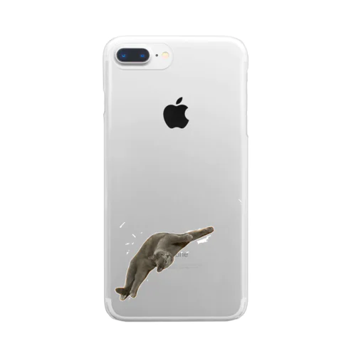 びよ〜ん猫 Clear Smartphone Case