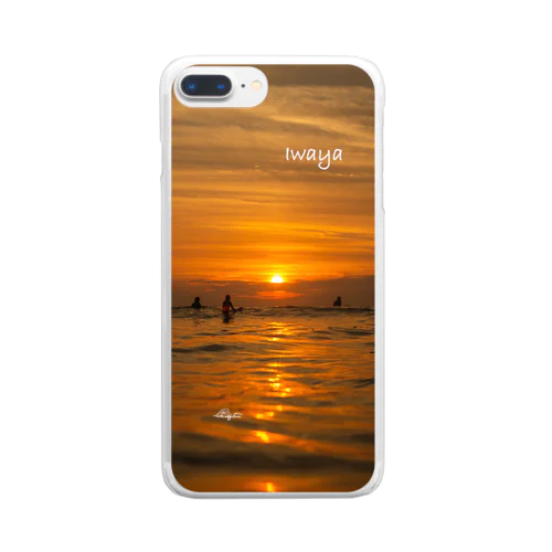 IWAYA ONE DAY SUNSET 海 波 夕陽 Clear Smartphone Case