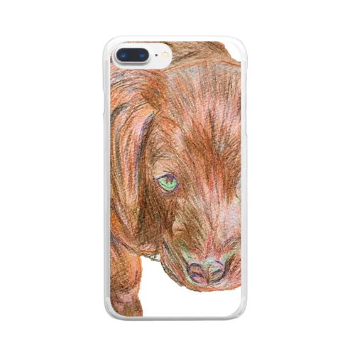 ぶさいくひーろーの犬 Clear Smartphone Case