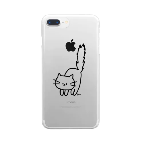 気が立っているねこ Clear Smartphone Case