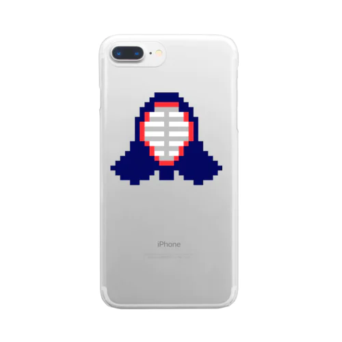 ちょこっとお絵描き 剣道の面 Clear Smartphone Case