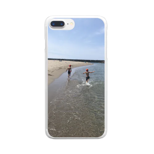 真夏の浜辺 Clear Smartphone Case