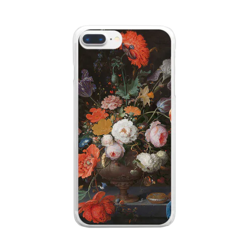 Still life with flowers and a watch Clear Smartphone Case