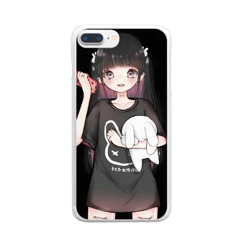 ⚠うさぎさん出没注意⚠ Clear Smartphone Case