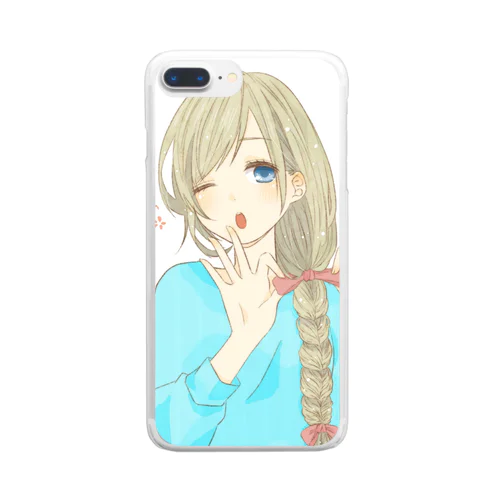 りぼん Clear Smartphone Case