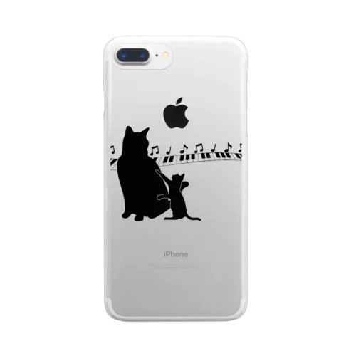 ねこおやこ Clear Smartphone Case