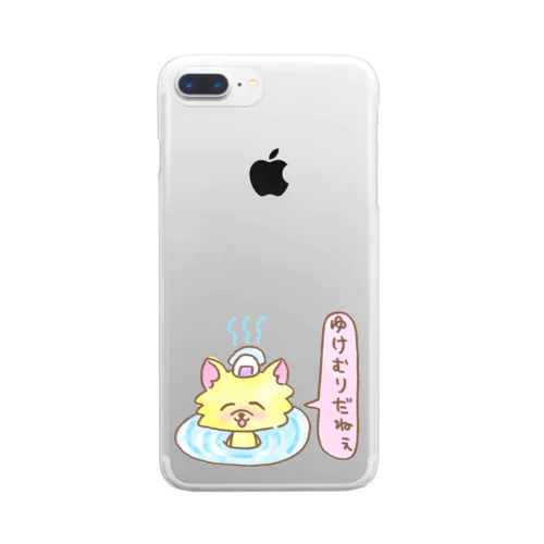 おにぎりチワワ ゆるチワワ NAMACOLOVE ゆけむりだねぇ Clear Smartphone Case