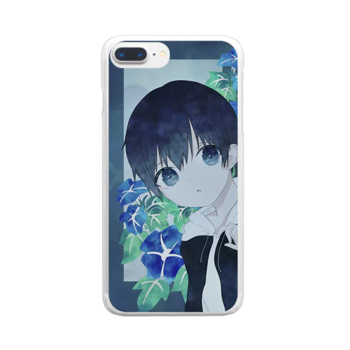 アサガオと男の子 Clear Smartphone Case