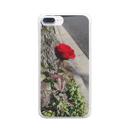 つよく咲く薔薇 Clear Smartphone Case