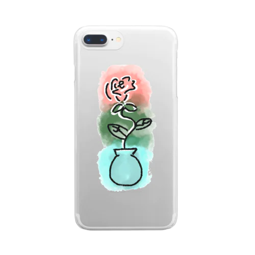 お花 Clear Smartphone Case