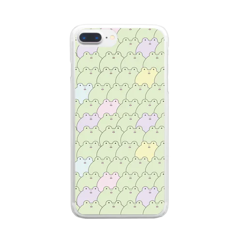 かえるまみれ Clear Smartphone Case