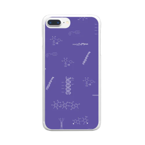 化学の模様 Clear Smartphone Case