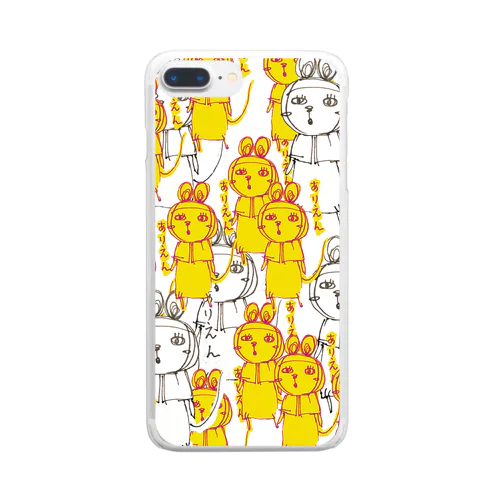 ありえんパンダマウス頭巾 Clear Smartphone Case