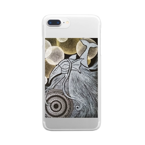 アマビエ 3 Clear Smartphone Case