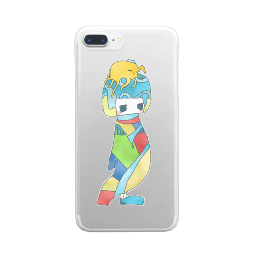 こけとり Clear Smartphone Case